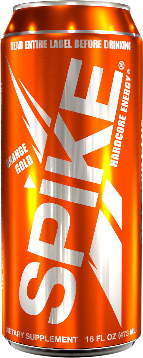 Spike Hardcore Energy Orange Gold - Blue Spike Energy Drink (900x1200), Png Download