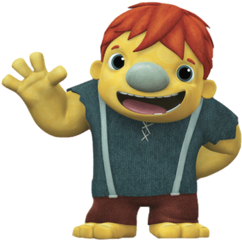 Ogre Doug Waving - Wallykazam Png (400x400), Png Download
