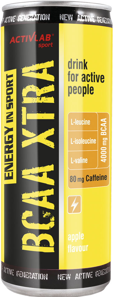 Bcaa Xtra Energy Drink Case (special 1/2 Price) - Activlab Bcaa Xtra Energy In Sport 250 Ml (1024x1024), Png Download