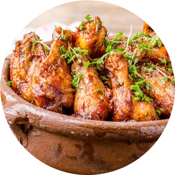 Menu - Chicken Wings Grill With Rice (600x600), Png Download