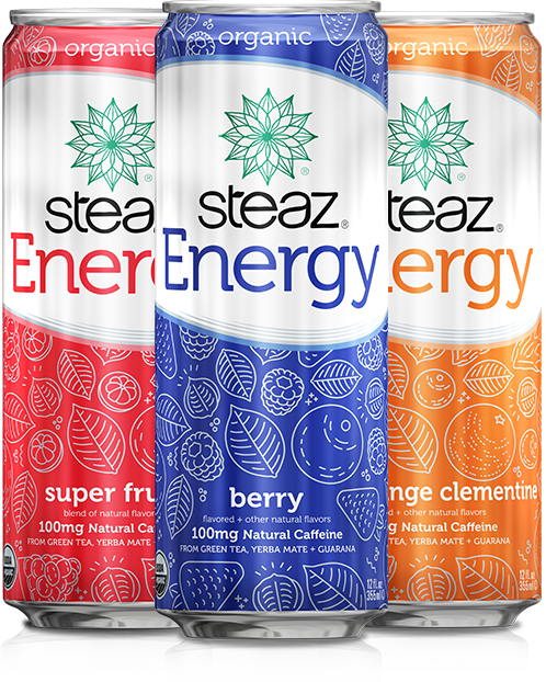 Organic Energy To Fuel Your Fitness - Steaz Energy Drink (498x622), Png Download