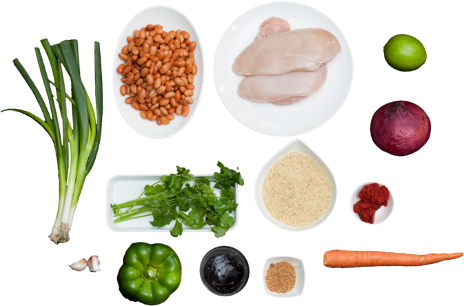 Jerk-spiced Chicken With Rice & Beans - Rice (700x466), Png Download