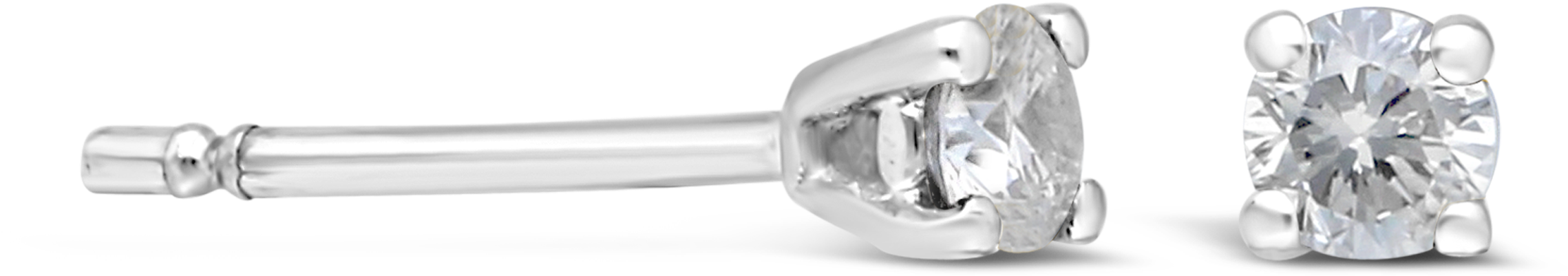 White Gold Diamond Stud Earrings Nwj Png Diamond Stud - Body Jewelry (3000x3000), Png Download