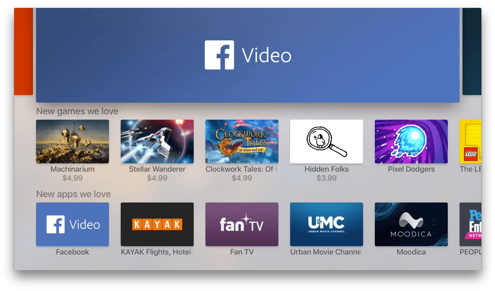 Facebook App Samsung Smart Tv Screen Shot 2017 02 28 - Facebook Video Apple Tv (996x587), Png Download