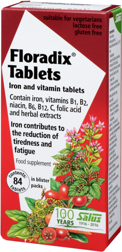 Floradix Iron And Vitamin Tablets (1000x1001), Png Download