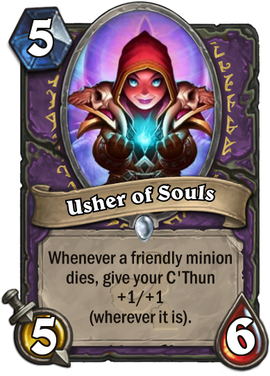 Usher Of Souls Hearthstone - Warlock C Thun Card (400x543), Png Download