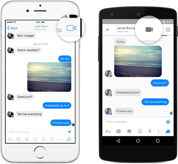 Facebook Messenger Video Call - Facebook Messenger App (610x652), Png Download