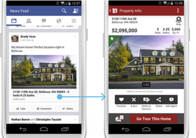 Facebookapp-header - Facebook Link Ad Mobile (800x450), Png Download