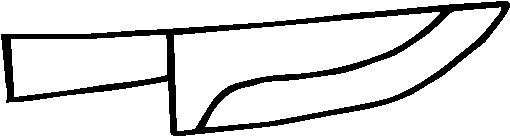 Dibujo De Cuchillo Cocinero Para Colorear - Knife Clipart For Coloring (600x470), Png Download