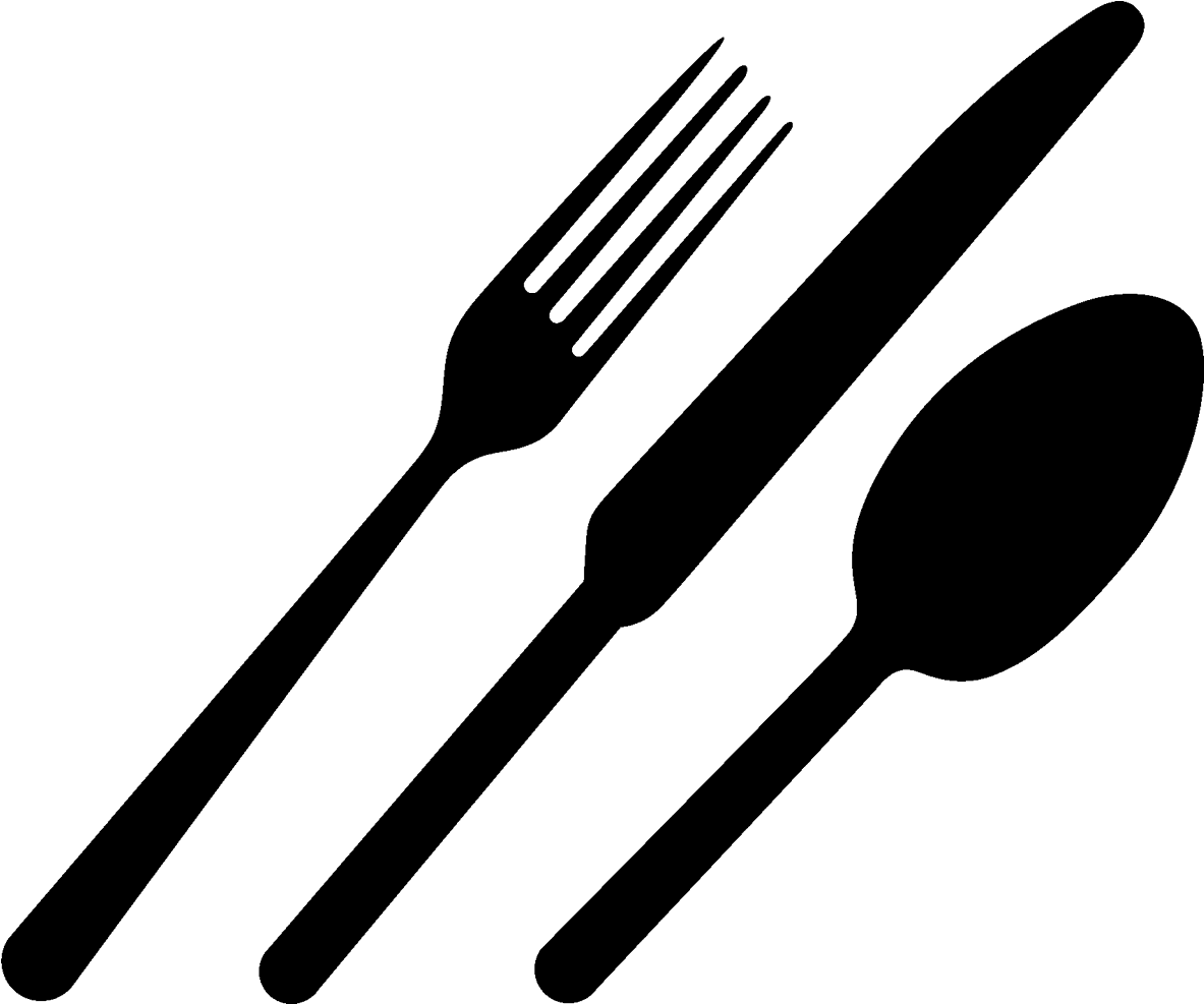 Vinilo Tenedor Cuchillo Y Cuchara Stencils, Spoons, - Cuchillo Tenedor Blanco Y Negro (1300x1300), Png Download