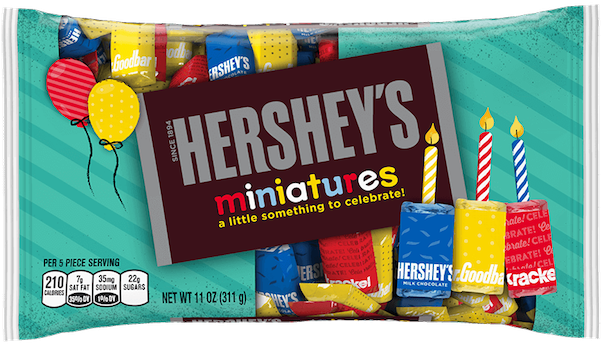 Hershey's Releases Limited Edition, Birthday-themed - Hershey's Birthday Miniatures Candy, Multi - 11 Oz (600x400), Png Download