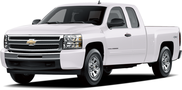 2011 Chevrolet Silverado - 2009 White Chevy Truck (640x480), Png Download