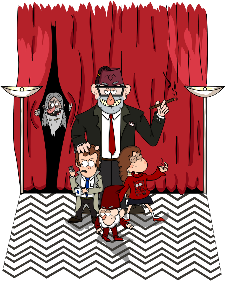 It's Been Described As Twin Peaks - Alan Wake Gravity Falls (768x1024), Png Download