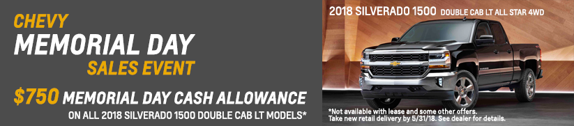 Silverado Memorial Day Sale At Mccluskey Chevrolet - Mccluskey Chevrolet (823x181), Png Download