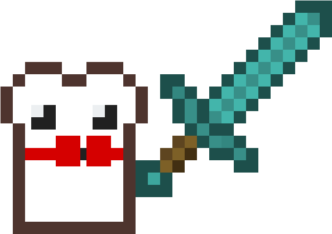 King Toasty The Stayer - Minecraft Stone Sword Pixel Art (1200x1200), Png Download