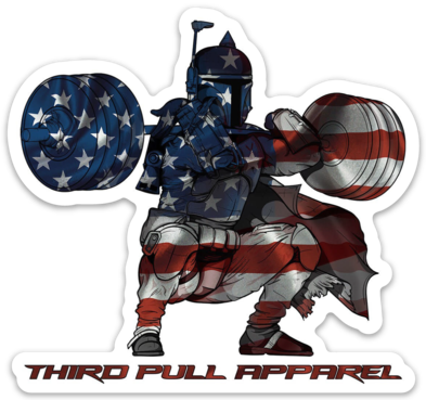 Murica' Barbell Hunter - Sticker (393x369), Png Download