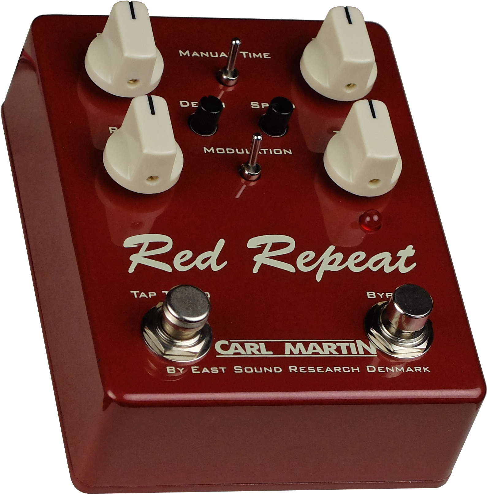 Left - Carl Martin 2016 Red Repeat Tap Tempo Pedal Red Tt (1707x1899), Png Download
