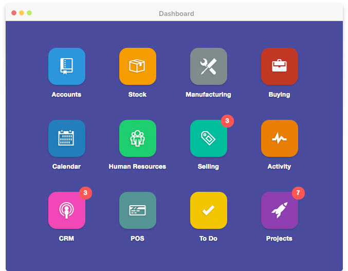 Erpnext Dashboard Shot - Erp Next (720x574), Png Download