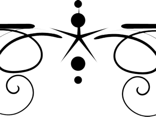 Decorative Line Black Clipart Underline - Fancy Lines No Background (640x480), Png Download