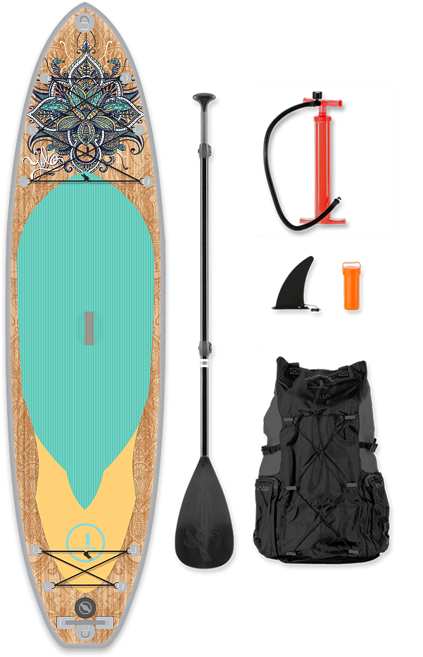Yolo Inflatable 11' Serenity - Yolo Board Inflatable Stand Up Paddle Board Adventure (661x1000), Png Download