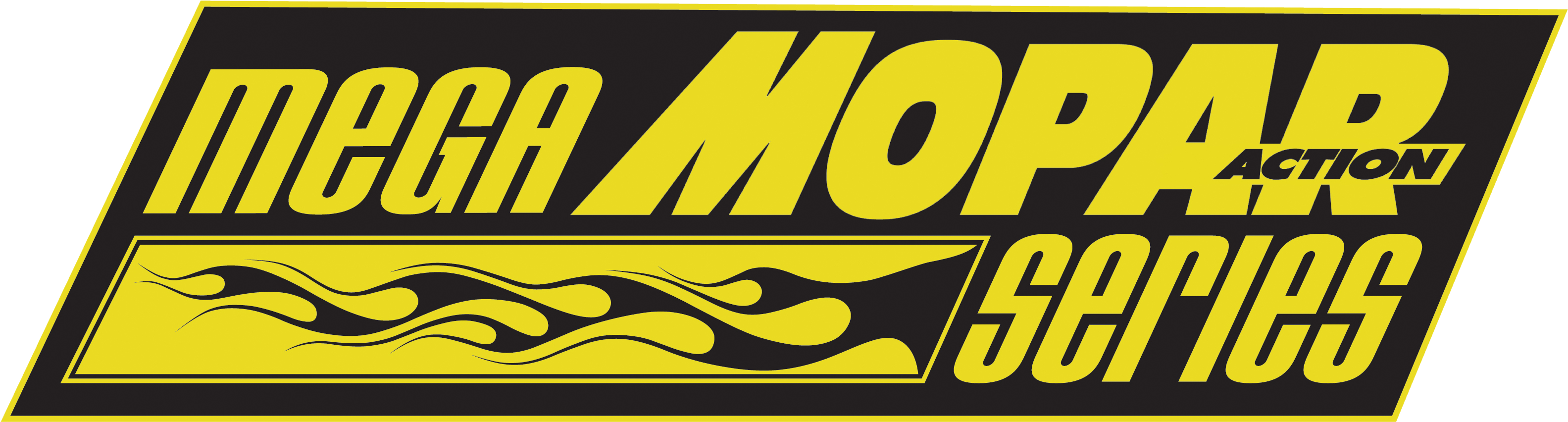 Mega Mopar Action Series Logo Copy - Car (3327x993), Png Download
