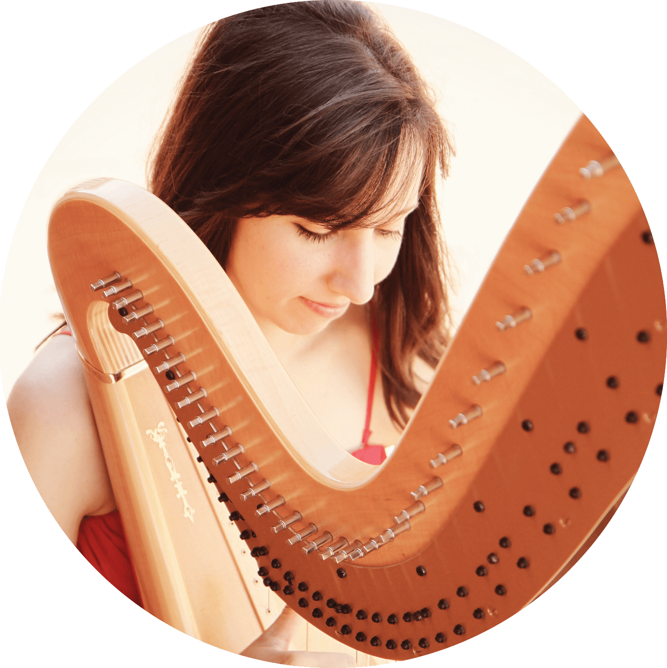 Professional Harpist Molly Madden Is An Active Performer - Girl (1374x1376), Png Download