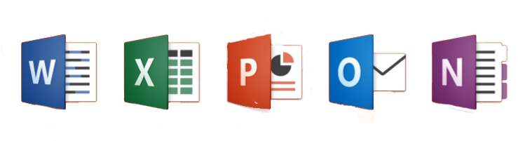 Logos For The Mac Versions Of Office Programs - Microsoft Office 2016 (780x200), Png Download