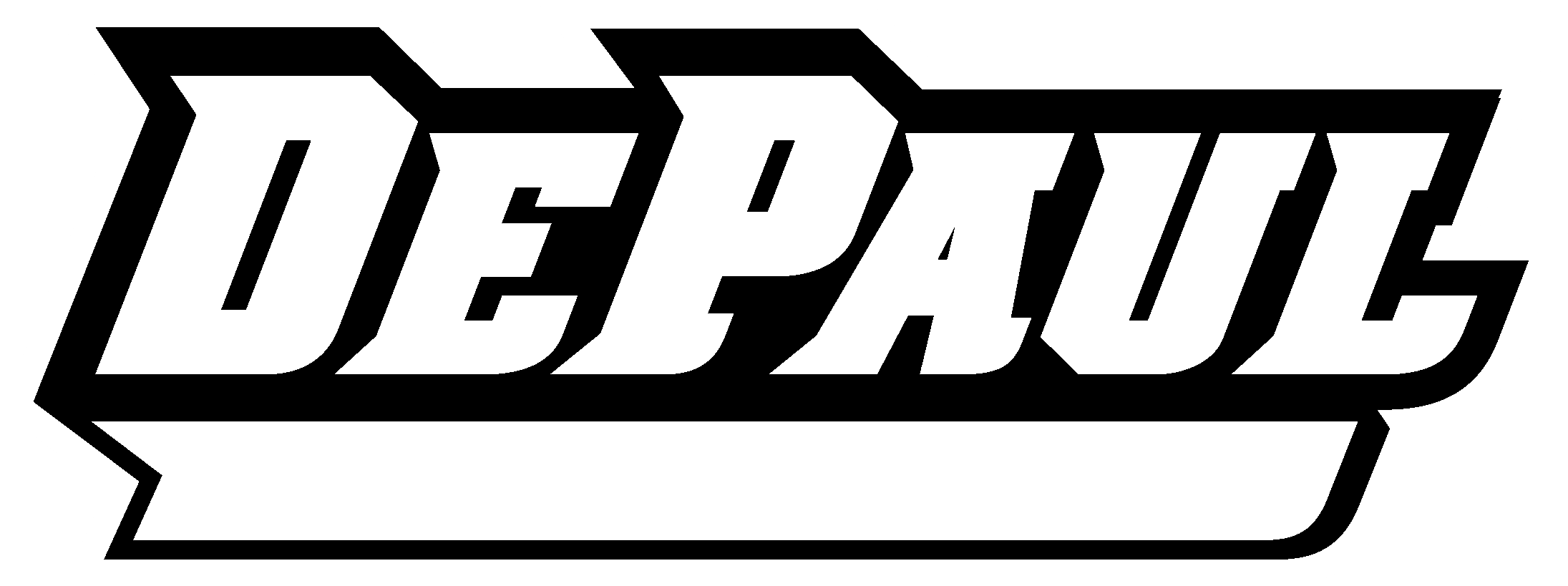 Depaul Blue Demons Logo Black And White - Black And White Blue Demon Depaul (2400x2400), Png Download