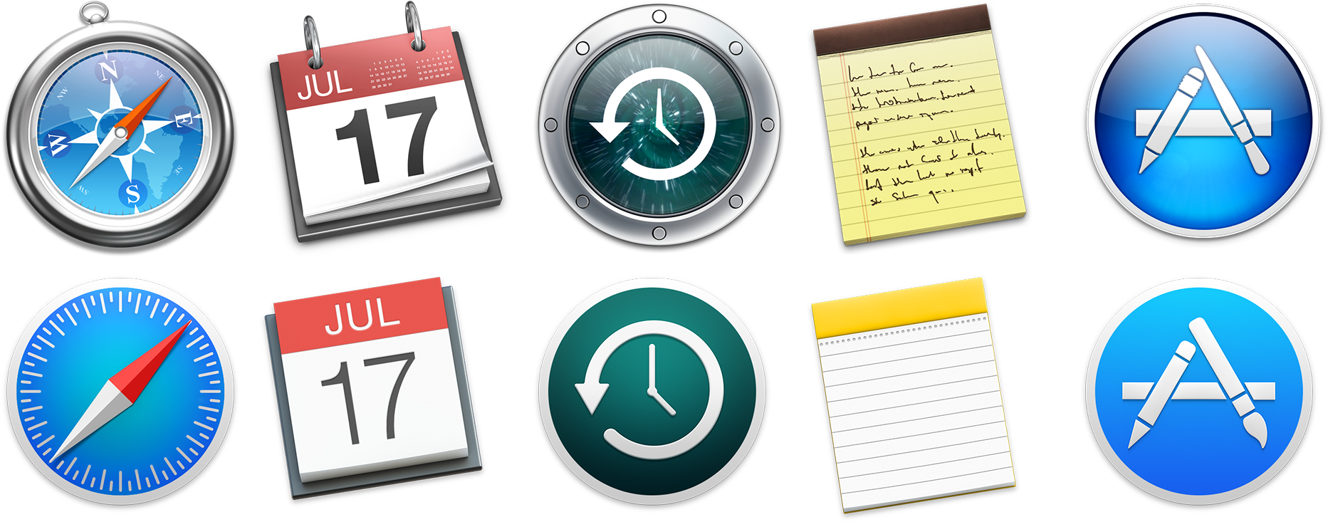 Mavericks In The Top Row, Yosemite In The Bottom Row - Safari (1920x768), Png Download
