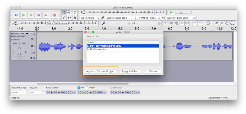 Applying Effect Chains In Audacity - Audacity (950x444), Png Download