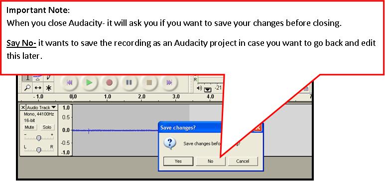 And Close Audacity It Will Ask You If You Want To Save - Diagram (773x363), Png Download