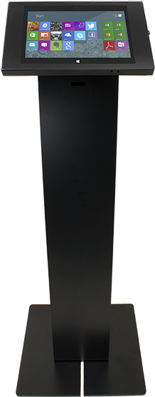 Radius Floor Stand Kiosk Full Metal Jacket Enclosure - Microsoft Surface Floor Stand (585x585), Png Download