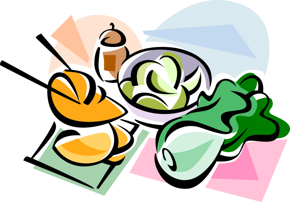 Vector Illustration Of Korean Cuisine Kimchi - Vector Graphics (1006x700), Png Download