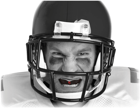 How To Boil A Mouthguard For Football Footballupdate - Football Player Headshot Stock (468x360), Png Download