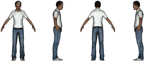 Sandman 3d Model - Person 3d Model Png (620x229), Png Download