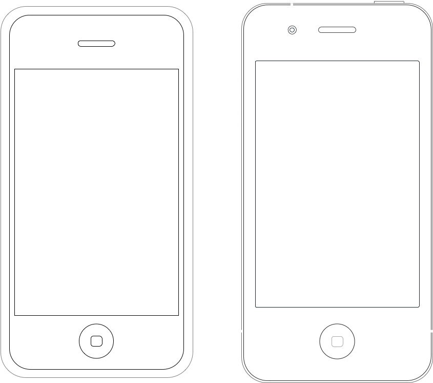 Ios Wireframe Iphone Graffletopia - Iphone (1100x800), Png Download