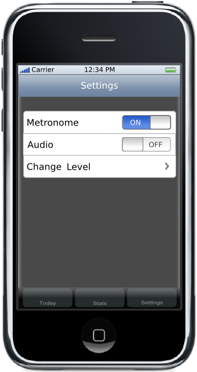 Example Iphone Screen With Buttons - Iphone Actual Size (388x732), Png Download