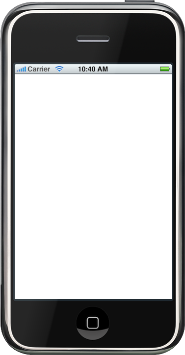Iphone Portrait Topbar - Iphone Blank Text Screen (377x725), Png Download