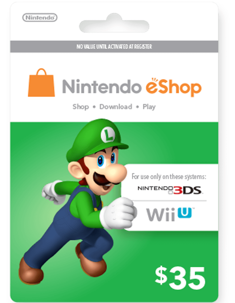 Nintendo Eshop - 35 Dollar Nintendo Eshop Card (900x1020), Png Download