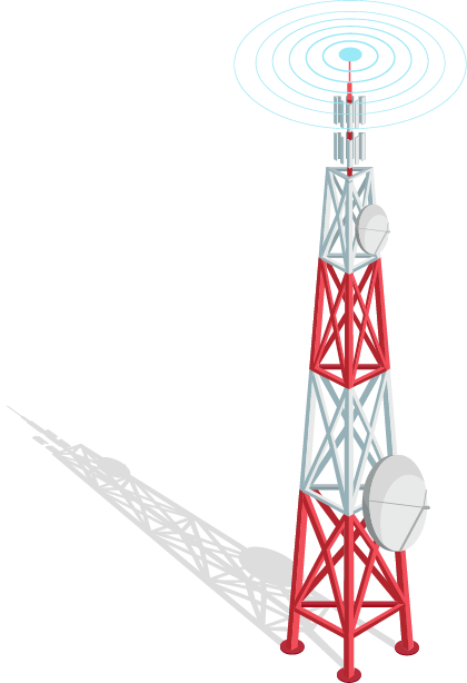 Resolve Tower Monitoring Dilemmas With An Iot Powered - Cell Phone Tower Png (420x614), Png Download