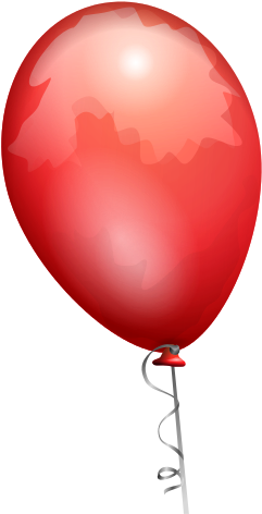 A Child's Helium Balloon Has Roughly 1 Mole Of Helium - Balloon Clip Art (262x480), Png Download