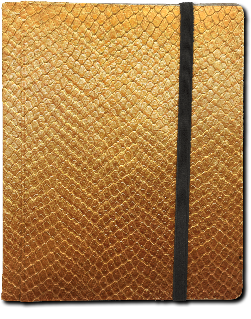 Dragon Hide 8 Pocket Binder Gold - Binder - 4 Pocket Dragon Hide Gold (1050x1139), Png Download