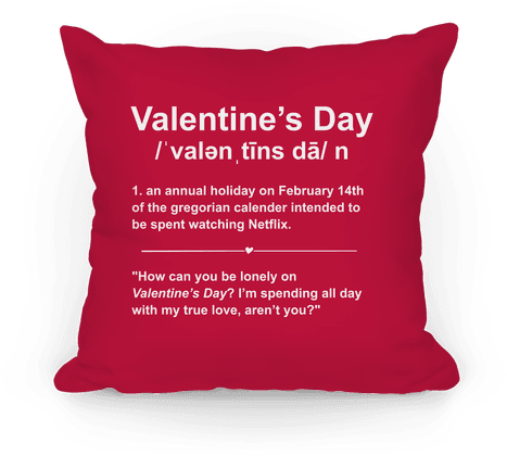 Valentine's Day Definition Throw Pillow - Space Pillows (484x484), Png Download