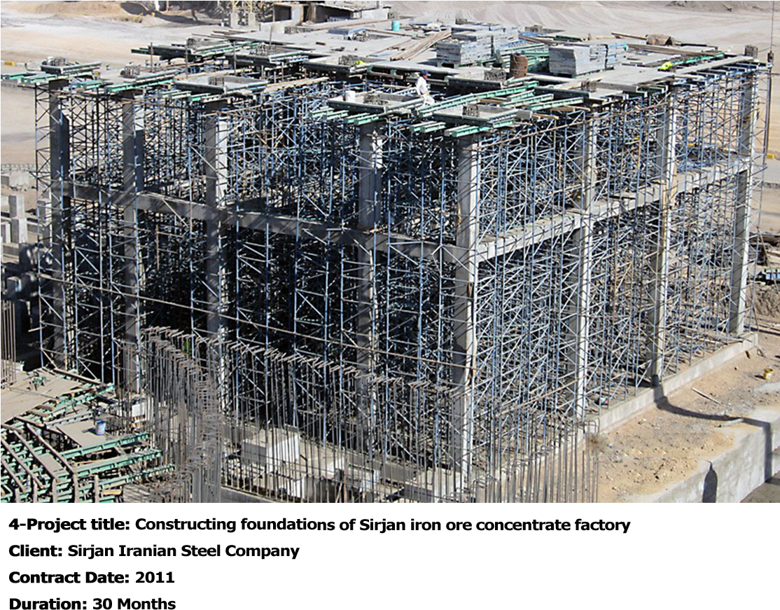 4-constructing Foundations Of Sirjan Iron Ore Concentrate - Construction (1134x945), Png Download