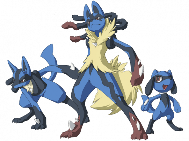 Riolu Lucario Mega Lucario Full Size Png Download Seekpng
