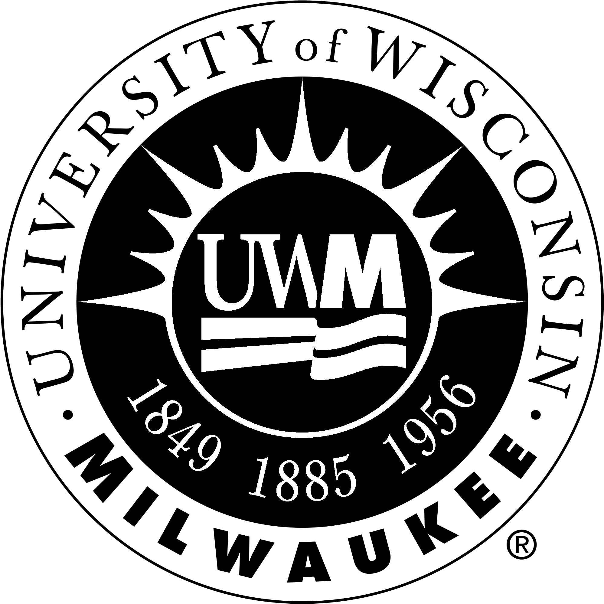 University Of Wisconsin Milwaukee Logo Black And Ahite - University Of Wisconsin–milwaukee (2400x2400), Png Download