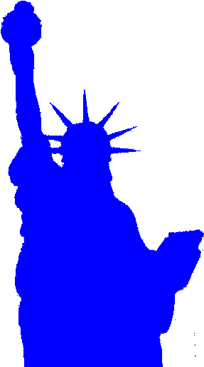 Blue Liberty - Statue Of Liberty (300x528), Png Download