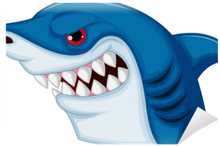 Shark Head Cartoon (400x400), Png Download