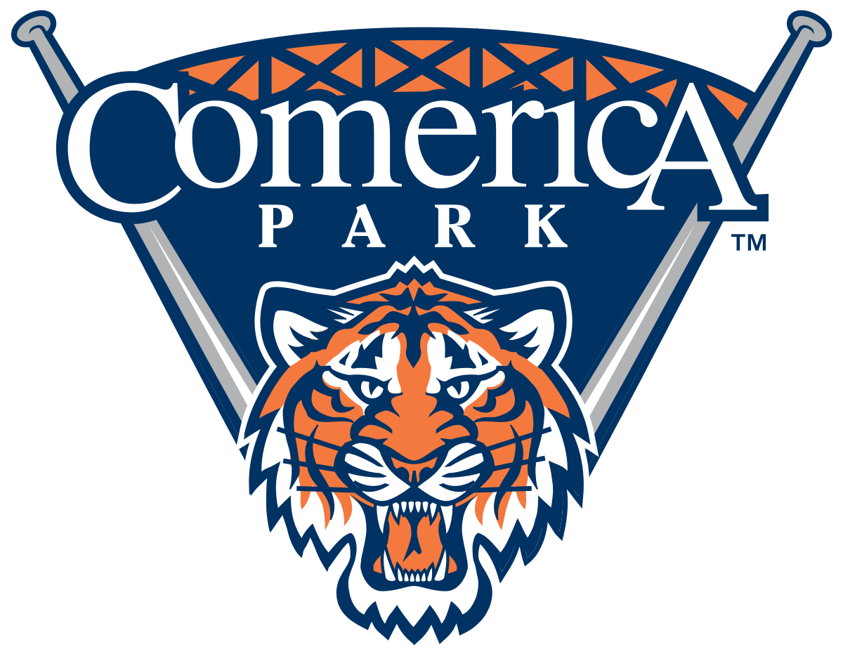 Detroit Tigers Png Image Background - Detroit Tigers Comerica Park Logos (980x768), Png Download