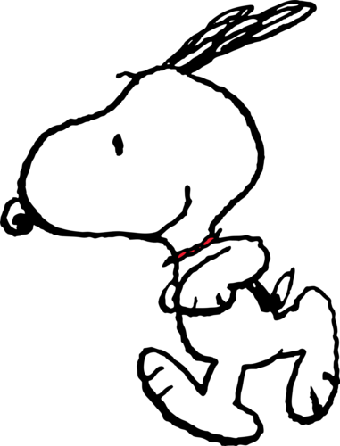 A Guy In A Mask Who Couldn't See What He Was Doing, - Snoopy With No Background (381x500), Png Download